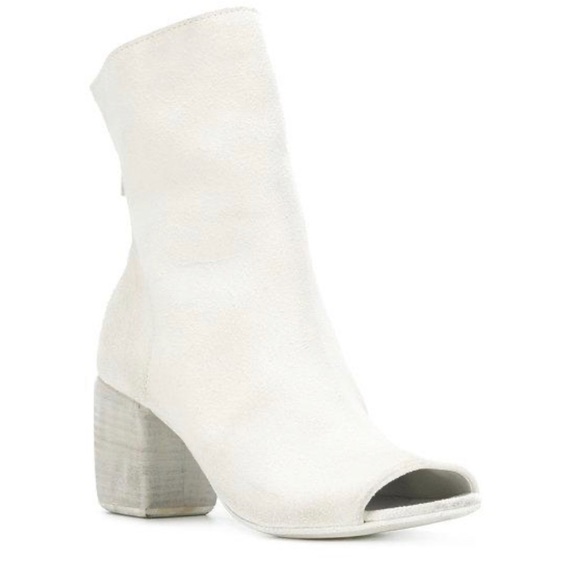 🆕70% OFF‼️Marsell Bootie Open Toe White Suede - Picture 8 of 8